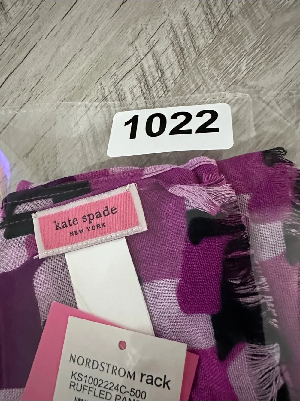 Kate Spade New York~ NWT Ruffled Pansy Scarf